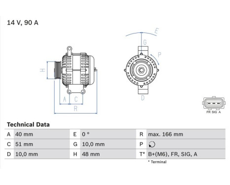 Alternator 4914 Bosch, Image 2