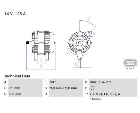 Alternator 4918 Bosch, Image 2