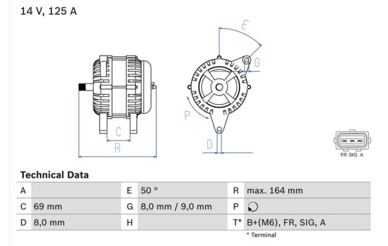 Alternator 4918 Bosch, Image 2