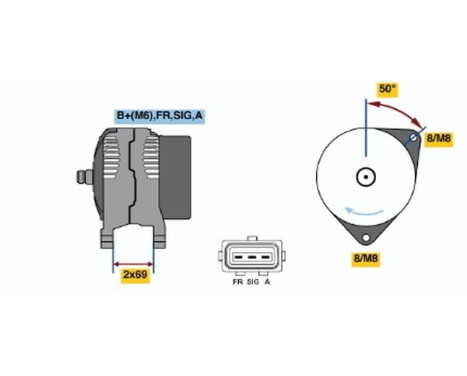 Alternator 4918 Bosch, Image 3