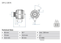 Alternator 4950 Bosch