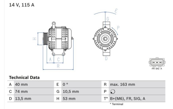 Alternator 4952 Bosch, Image 2