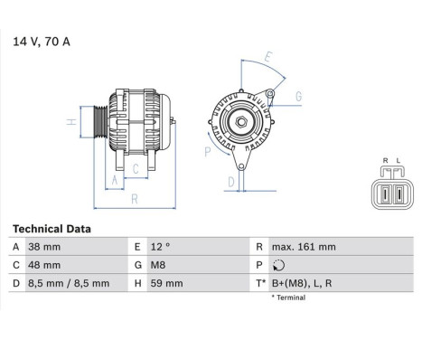 Alternator 4957 Bosch, Image 2