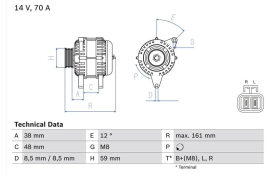 Alternator 4957 Bosch, Image 2