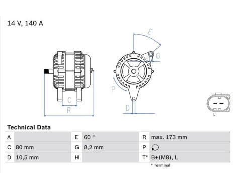 Alternator 4995 Bosch, Image 2