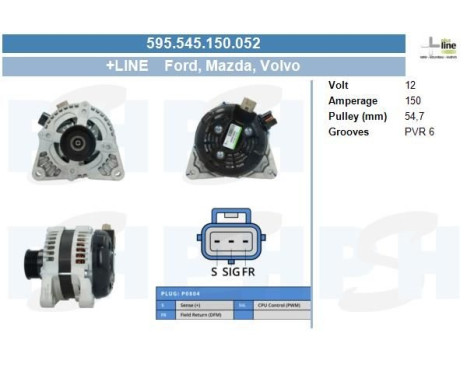 Alternator 595.545.150.052 PlusLine