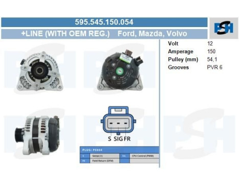 Alternator 595.545.150.054 PlusLine