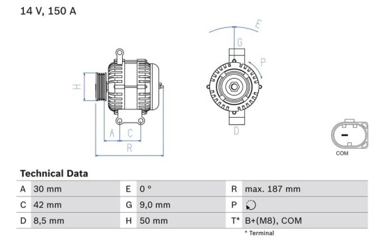 Alternator 8004 Bosch