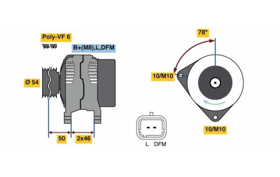 Alternator 8019 Bosch, Image 3