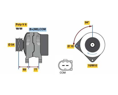 Alternator 8035 Bosch, Image 3