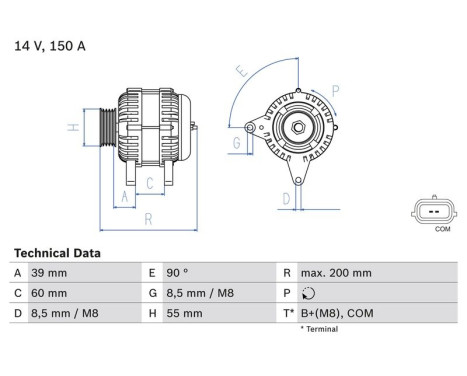 Alternator 8041 Bosch, Image 2