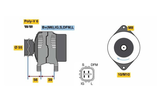 Alternator 8045 Bosch