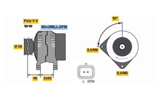 Alternator 8111 Bosch