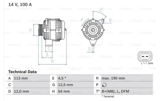 Alternator 8141 Bosch, Image 2