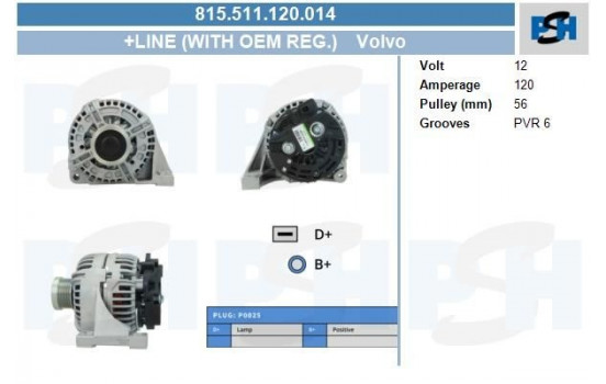 Alternator 815.511.120.014 PlusLine