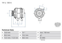 Alternator 8210 Bosch