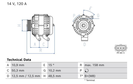 Alternator 8210 Bosch