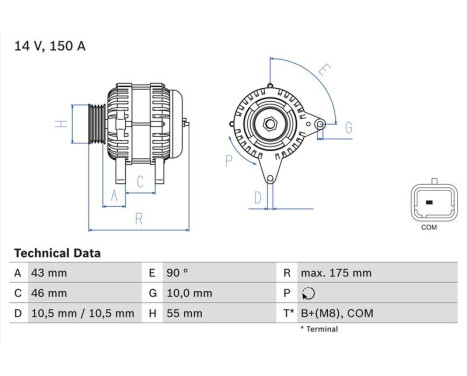 Alternator 8224 Bosch, Image 2