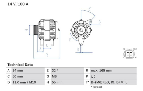 Alternator 8235 Bosch