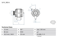 Alternator 8243 Bosch