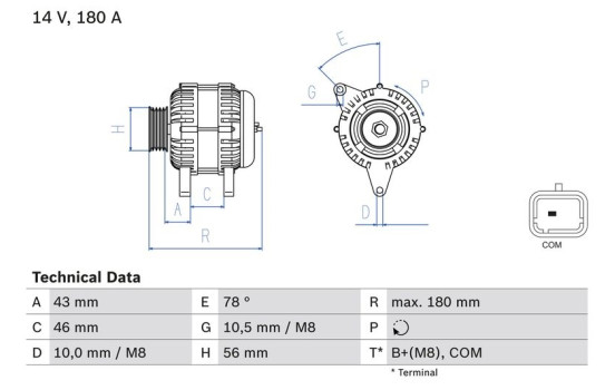 Alternator 8251 Bosch