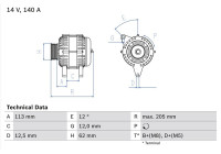 Alternator 8262 Bosch