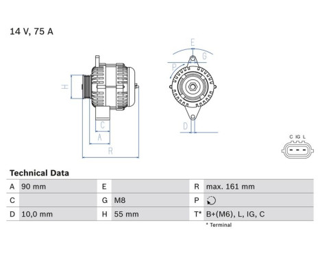 Alternator 8290 Bosch