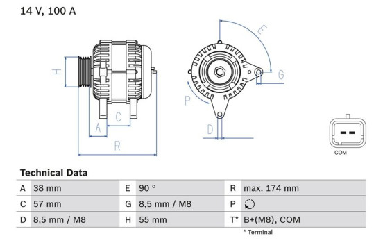 Alternator 8320 Bosch, Image 2