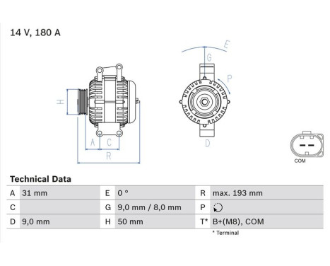 Alternator 8322 Bosch, Image 2