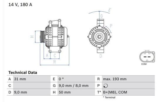 Alternator 8322 Bosch, Image 2