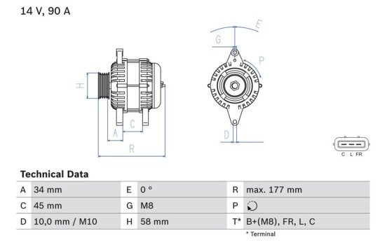Alternator 8338 Bosch