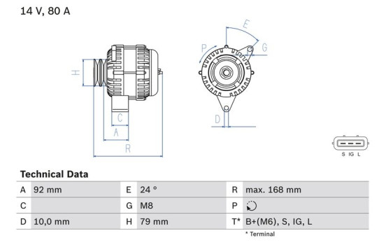 Alternator 8372 Bosch, Image 2