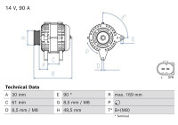 Alternator 8387 Bosch