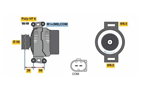 Alternator AL0196N Bosch, Image 5