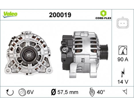 Alternator / Alternator 200019 Valeo, Image 4