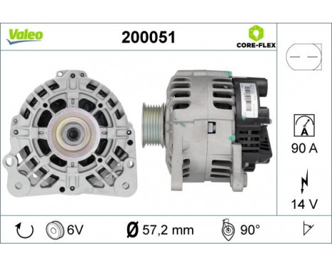 Alternator / Alternator 200051 Valeo