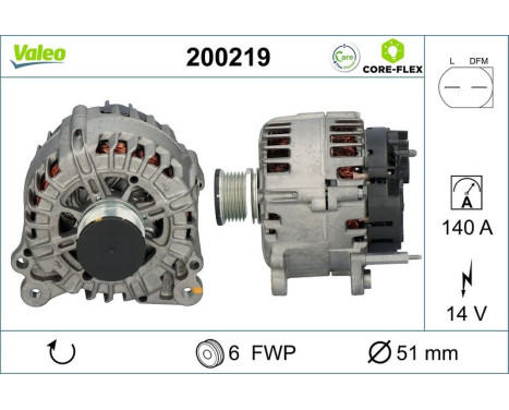 Alternator / Alternator 200219 Valeo, Image 5