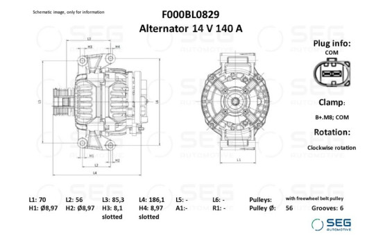 Alternator Audi 140A, Image 6
