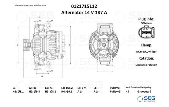 Alternator Bmw 180A