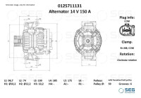 Alternator Citroën/Peugeot 150A