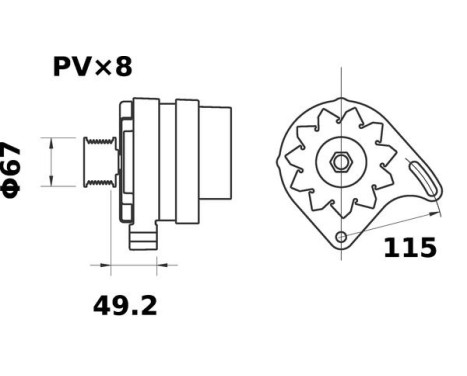 Alternator Clark 55A, Image 2