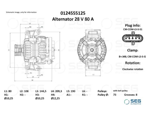 Alternator DAF 80A, Image 6