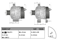 Alternator DAN1147 Denso