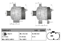 Alternator DAN1471 Denso