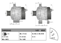 Alternator DAN2043 Denso