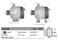 Alternator DAN588 Denso