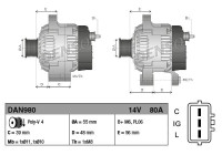 Alternator DAN980 Denso