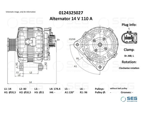 Alternator Iveco 110A, Image 6