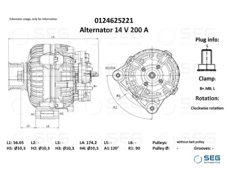 Alternator John Deere 200A, Image 6