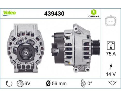 Alternator NEW ORIGINAL PART 439430 Valeo, Image 4